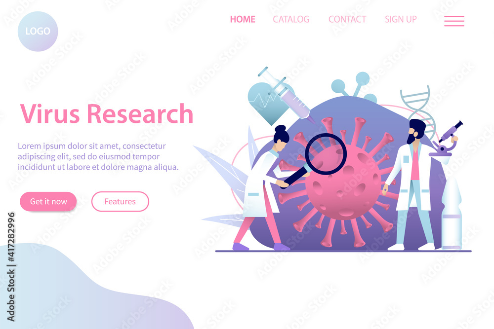 Obraz premium Coronavirus Vaccine Web Page