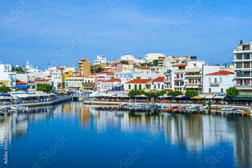 Voulismeni Lake in Agios Nikolaos Crete Greece