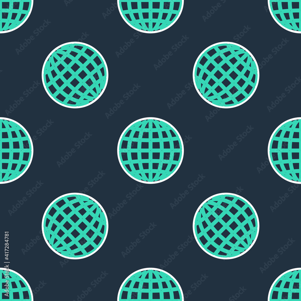 Line Earth globe icon isolated seamless pattern on black background. Vector. Line Earth globe icon isolated seamless pattern on black background. Vector.
