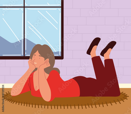 woman resting procrastinating