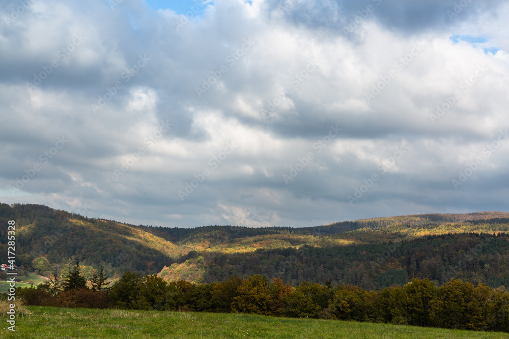 Fototapeta premium Moravian hills in golden autumn