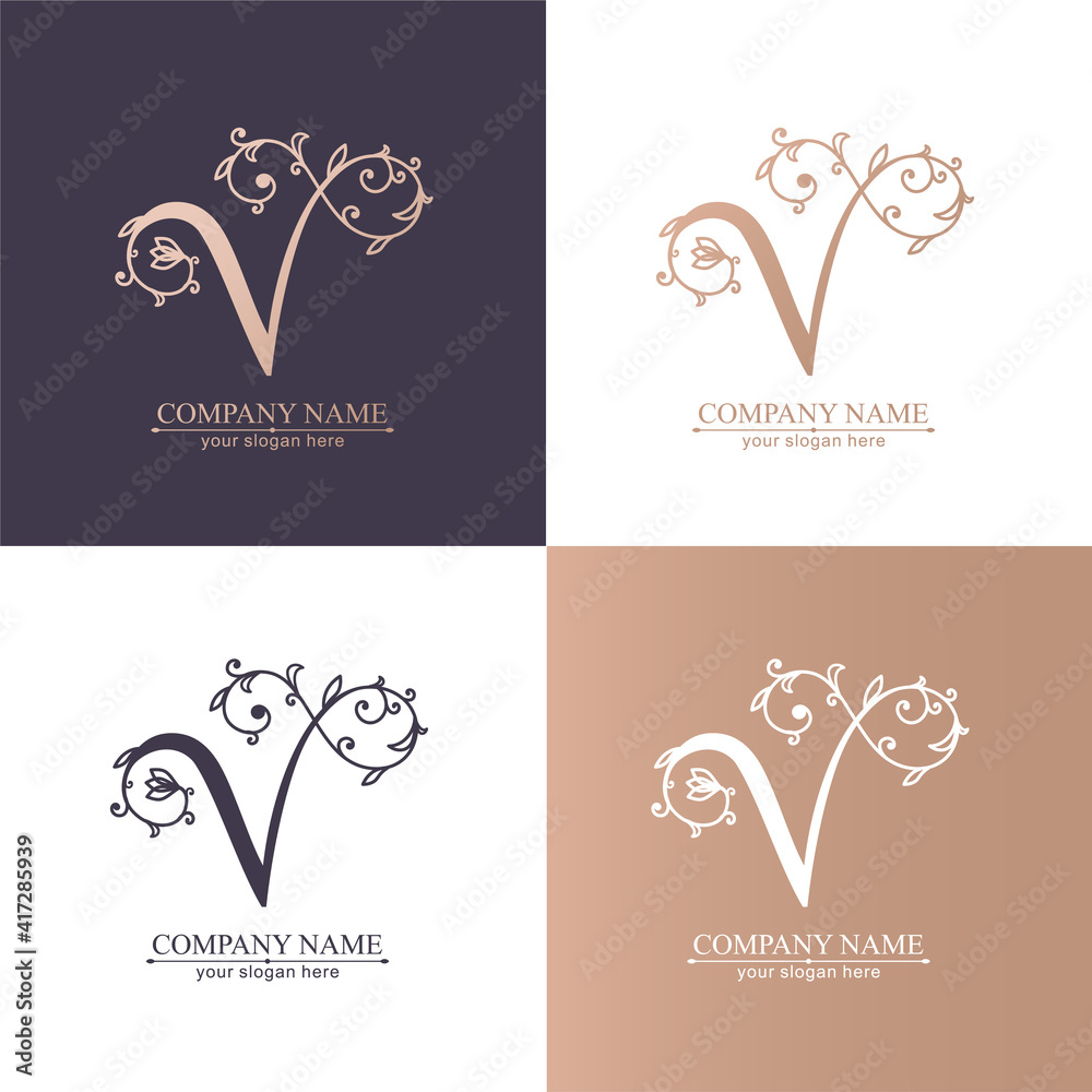 Premium Vector V logo. Monnogram, lettering. Personal logo or sign for branding an elite company. Premium Vector V logo. Monnogram, lettering. Personal logo or sign for branding an elite company.