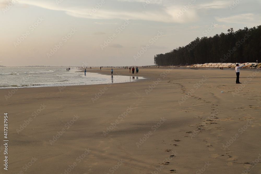 Beauty of Sandy Beach at Cox's Bazar Beach