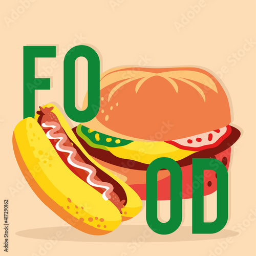 food hotdog burger