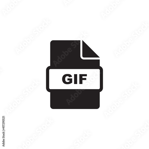 gif file icon symbol sign vector