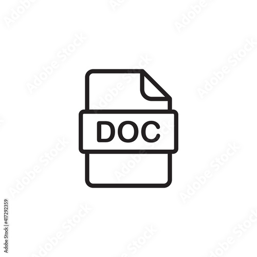 doc file icon symbol sign vector