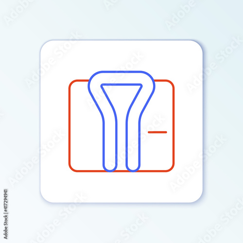 Line Bathrobe icon isolated on white background. Colorful outline concept. Vector.