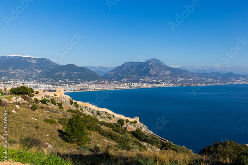 View of the Mediterranean coast.