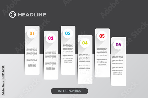 vector clean modern white paper web Infographic square banners set on grey background. Vector illustration can be used for workflow layout, step diagram, number options, web design, and presentation