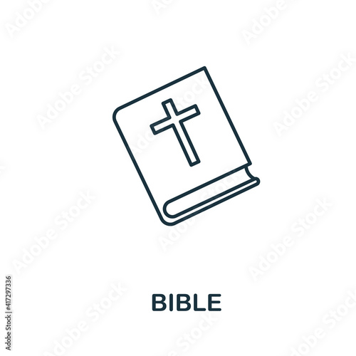 Bible icon. Simple element from religion collection. Creative Bible icon for web design, templates, infographics and more