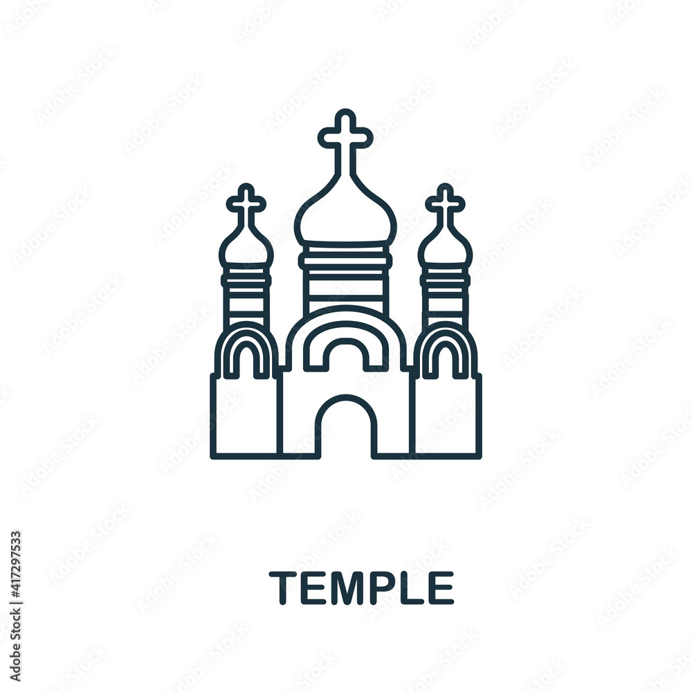 Temple icon. Simple element from religion collection. Creative Temple icon for web design, templates, infographics and more