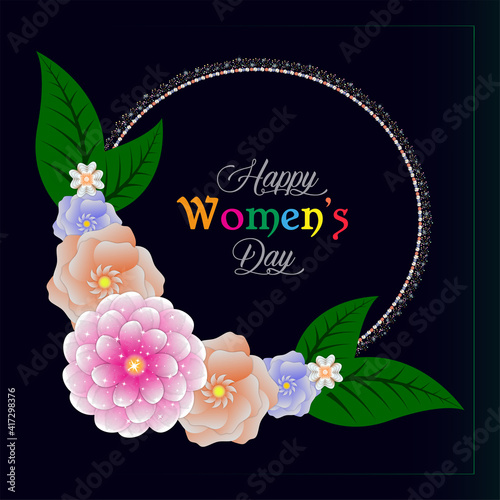 International women's day celebration banner