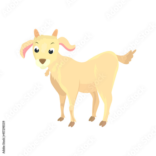 Goat flat icon. Colored vector element from animals collection. Creative Goat icon for web design  templates and infographics.