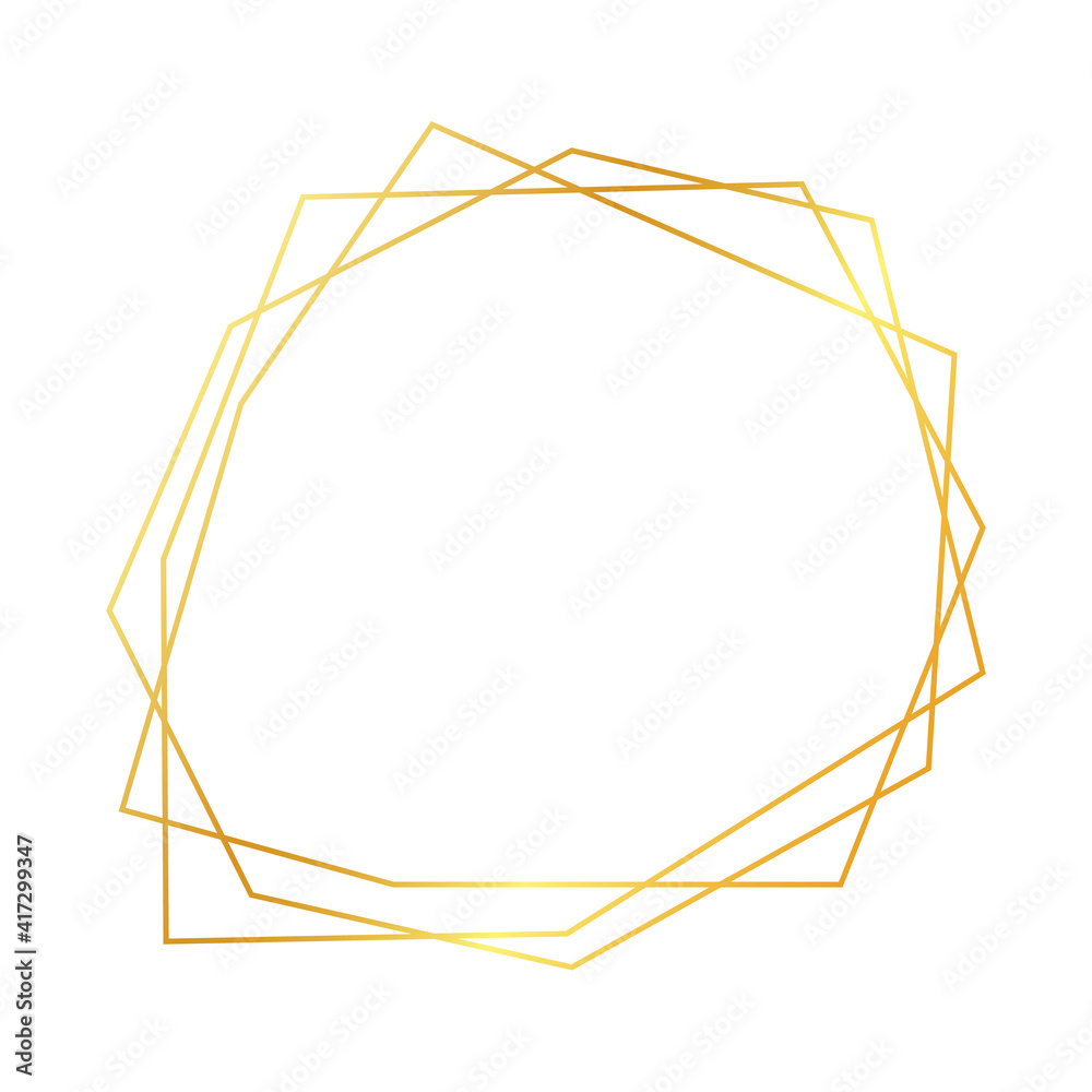 Gold geometric polygonal frame Gold geometric polygonal frame