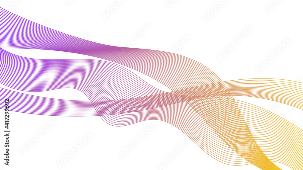 Abstract backdrop with colorful wave gradient lines