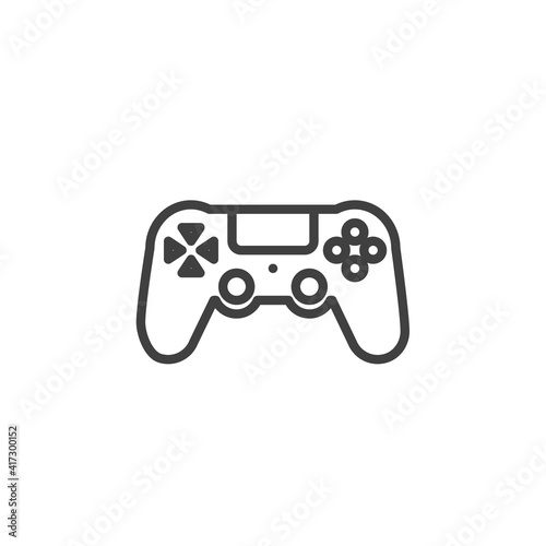 Gaming controller line icon. linear style sign for mobile concept and web design. Video game gamepad outline vector icon. Symbol, logo illustration. Vector graphics