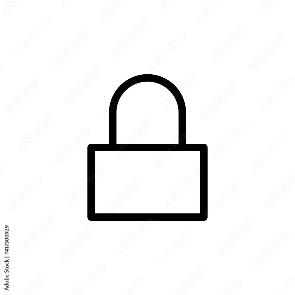 Lock icon in trendy flat style for Graphic Design Projects. Lock icon in trendy flat style for Graphic Design Projects.