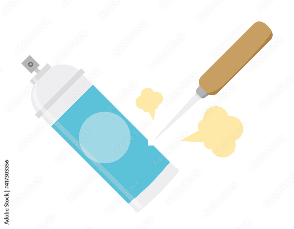 スプレー缶のガス抜き ベクターイラスト Stock Vector Adobe Stock