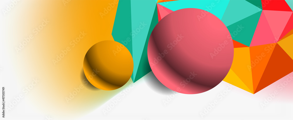 Trendy 3d geometric composition, design template for business or technology presentation, internet poster or web brochure cover Trendy 3d geometric composition, design template for business or technology presentation, internet poster or web brochure cover