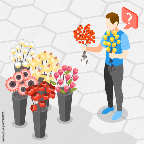 Men Problems Isometric Background
