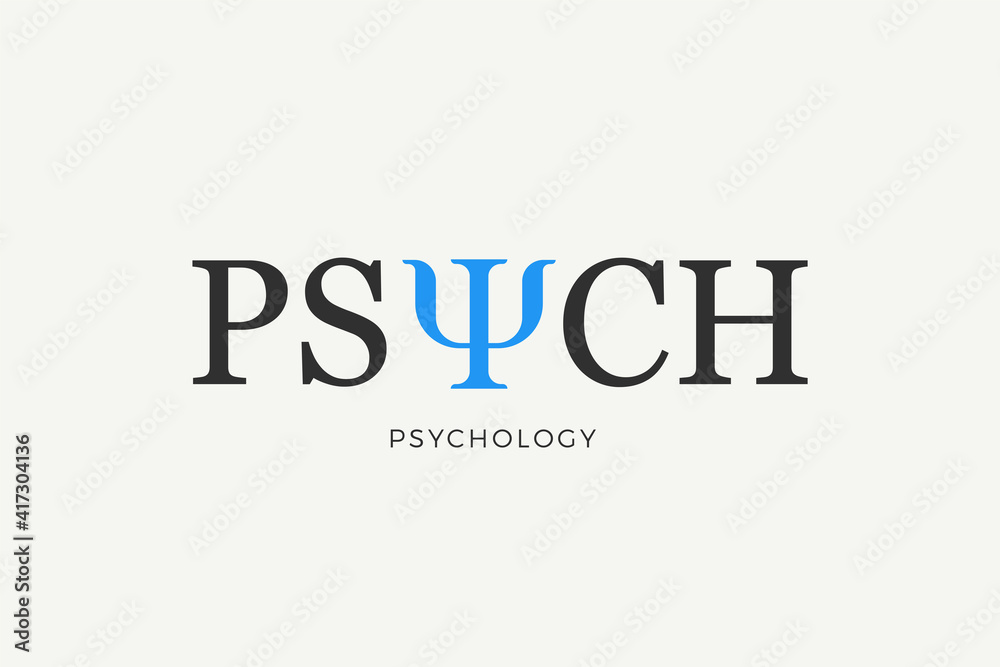 The Typography art of Psych. Isolated Vector Illustration