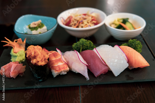 Popular japanese food - Nigri sushi set