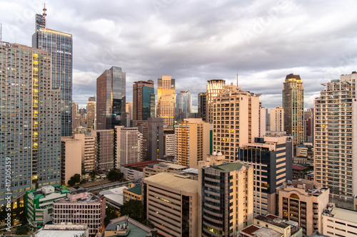Makati city view at Metro Manila, Philippines, Feb 15, 2021