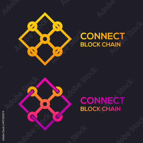 Letter X Colourful Dots logo with Modern line Cross Square shape, Connect Technology and Digital, Blockchain, Bitcoin Cryptocurrency data concept for your Corporate identity