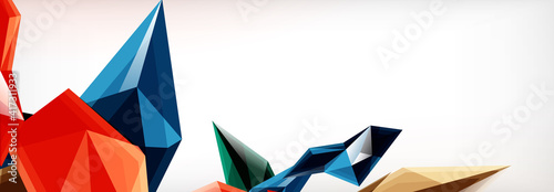 Vector 3d triangles and pyramids abstract background for business or technology presentations, internet posters or web brochure covers