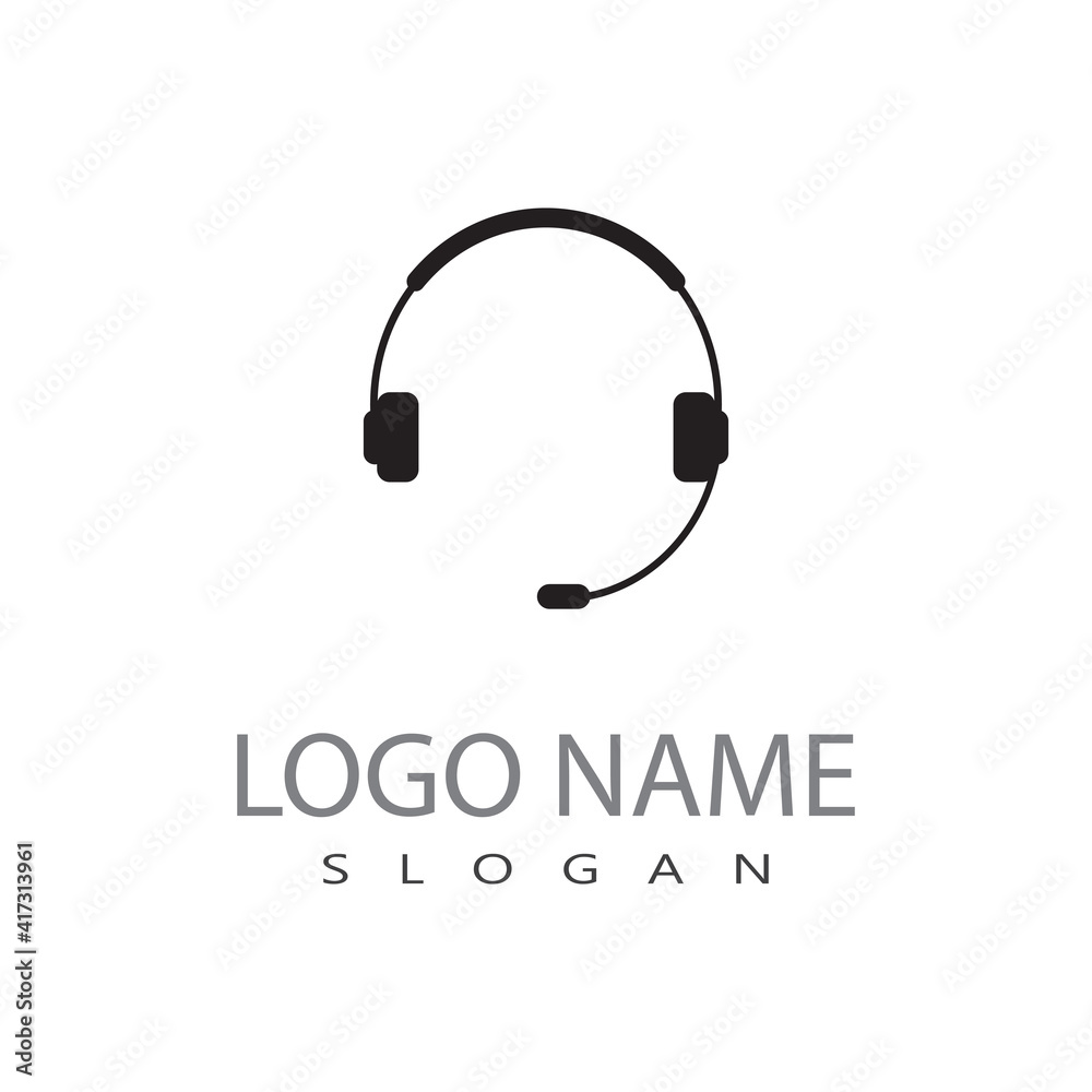 Microphone and Headphones icon logo vector symbol Microphone and Headphones icon logo vector symbol