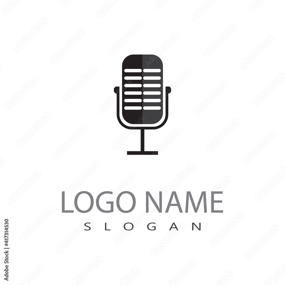 Microphone and Headphones icon logo vector symbol Microphone and Headphones icon logo vector symbol
