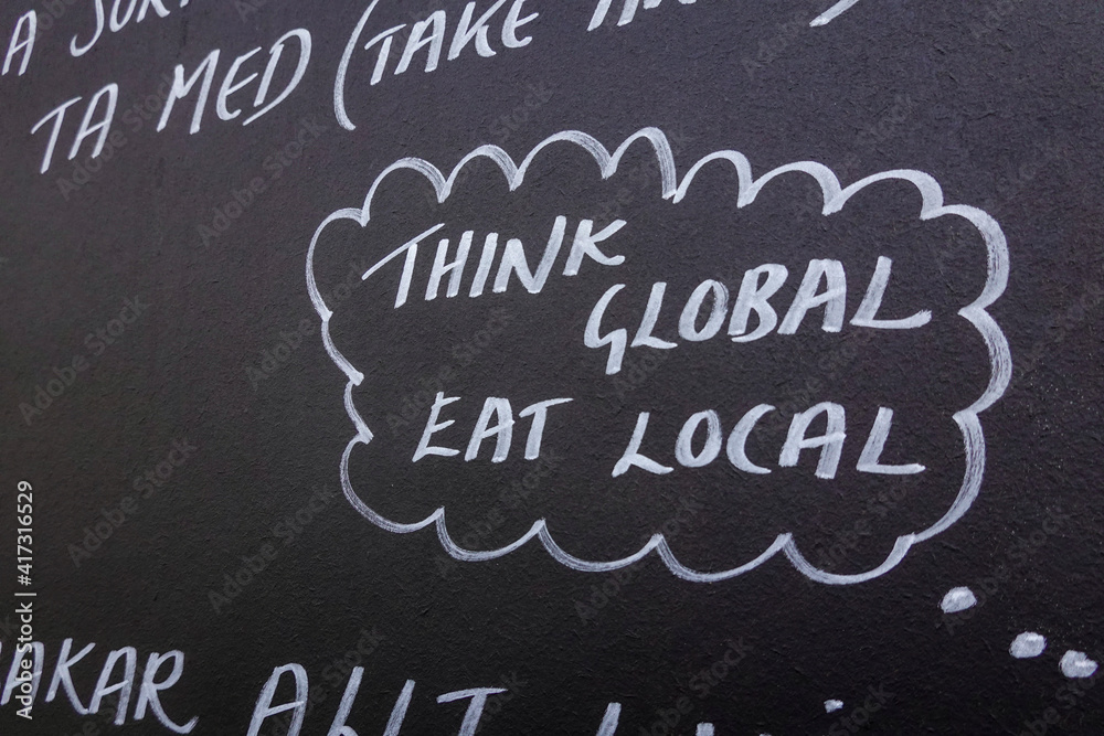 Obraz premium Stockholm, Sweden A sign on a restaurant blackboard says: