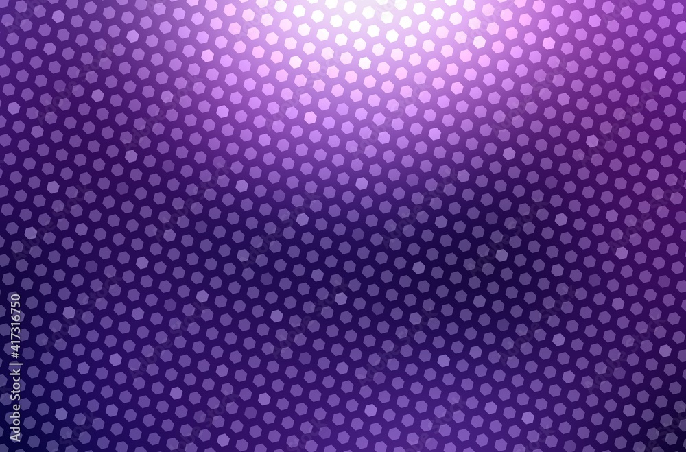 Sparkling hexagonal mosaic cover blue lilac gloss background. Festive geometric texture abstract template.