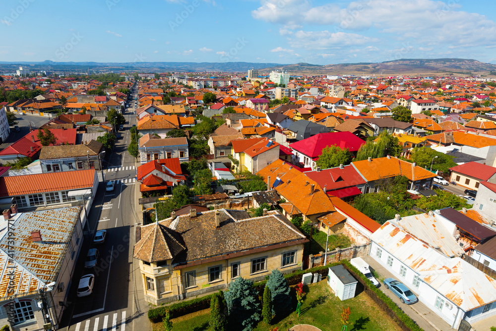 Aerial view from Water Castle in Drobeta Turnu-Severin town, Romania