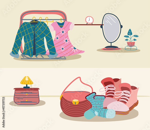 clothes accessories cartoon