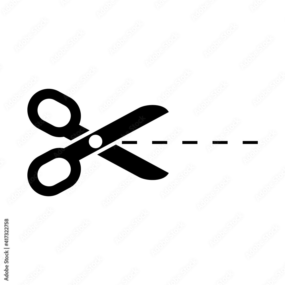 Scissors icon, logo isolated on white background