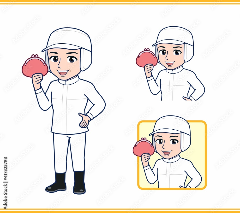 衛生的な服を着ている人 衛生的な服を着ている人
