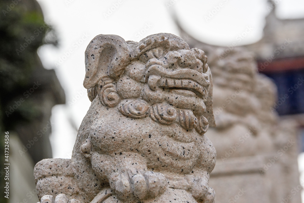Chinese style stone unicorn stone lion statue Chinese style stone unicorn stone lion statue
