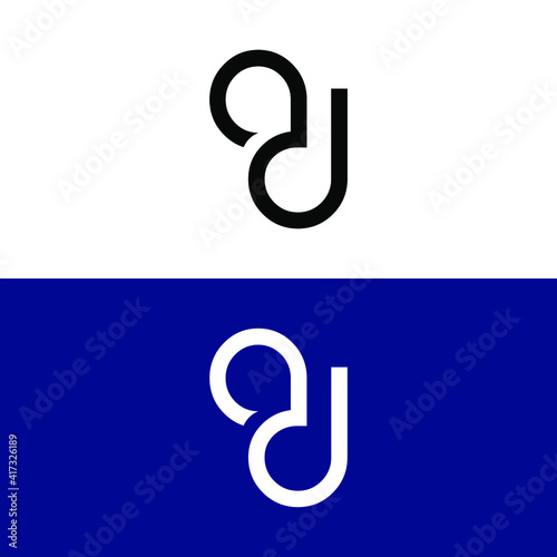 letter AD. vector logo monogram alphabet minimalist design