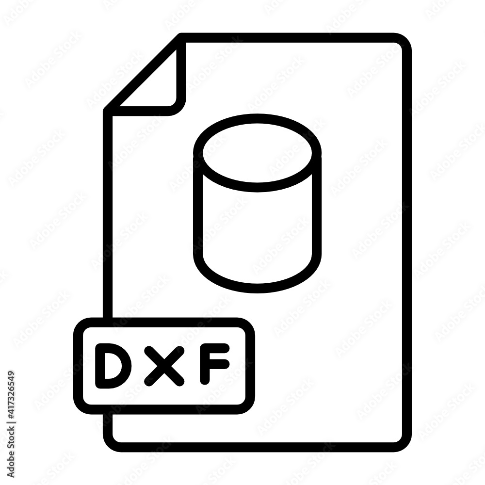 CAD data file format concept vector line icon design, additive manufacturing Symbol on white background CAD data file format concept vector line icon design, additive manufacturing Symbol on white background