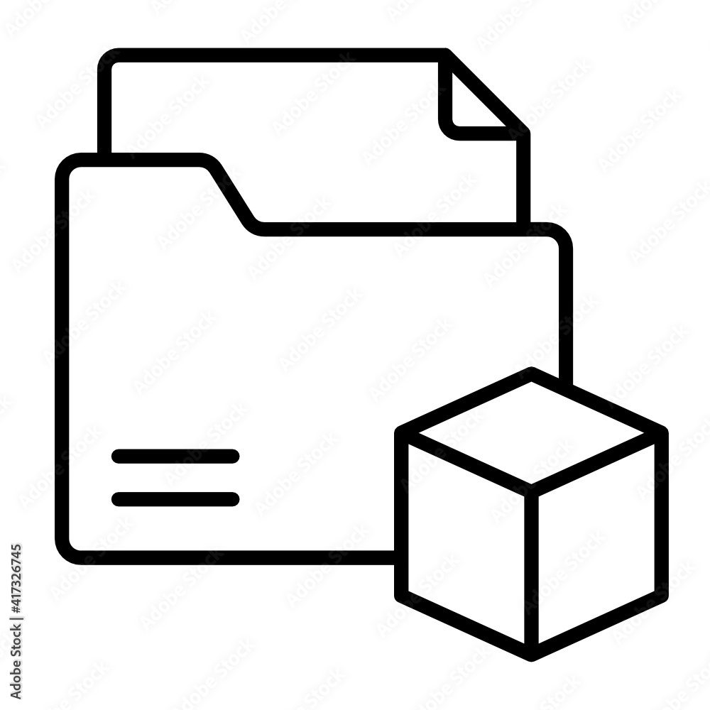 3d objects and models Concept vector line Icon design, additive manufacturing Symbol on white background 3d objects and models Concept vector line Icon design, additive manufacturing Symbol on white background