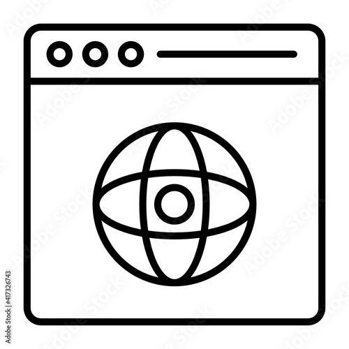 3d print preview in browser Concept vector line Icon design, additive manufacturing Symbol on white background