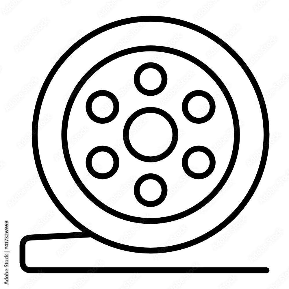 3D Printer PLA Filament concept vector line icon design, additive manufacturing Symbol on white background