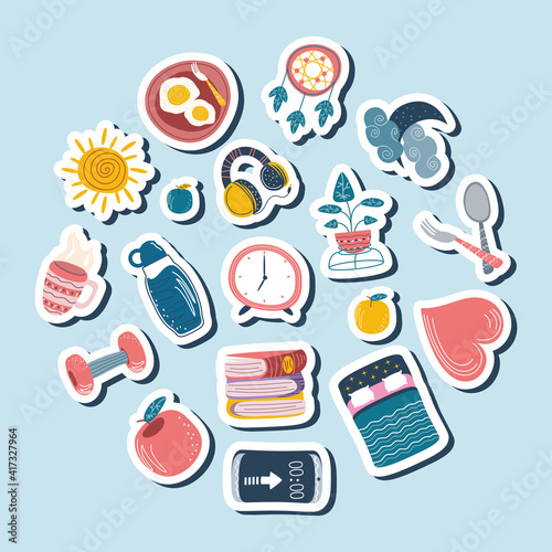 daily stickers icons