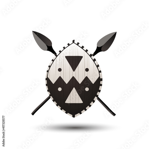 vector african shield creative logo
