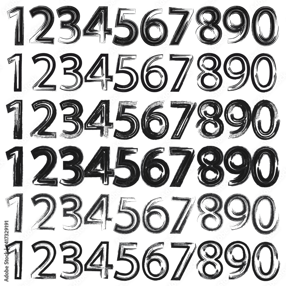 numbers set vector