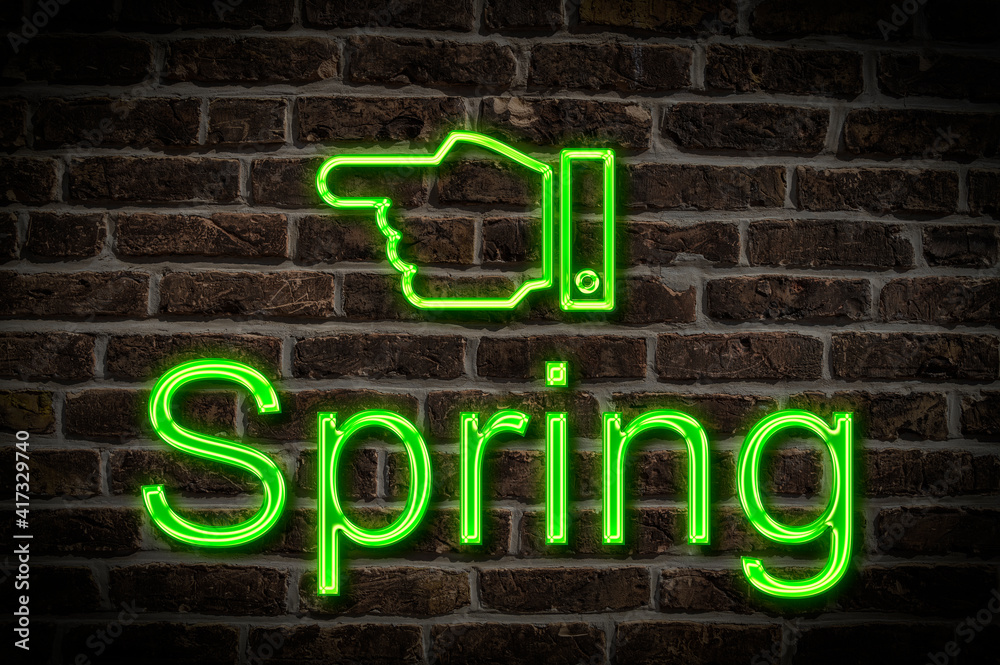 Obraz premium neon sign Spring