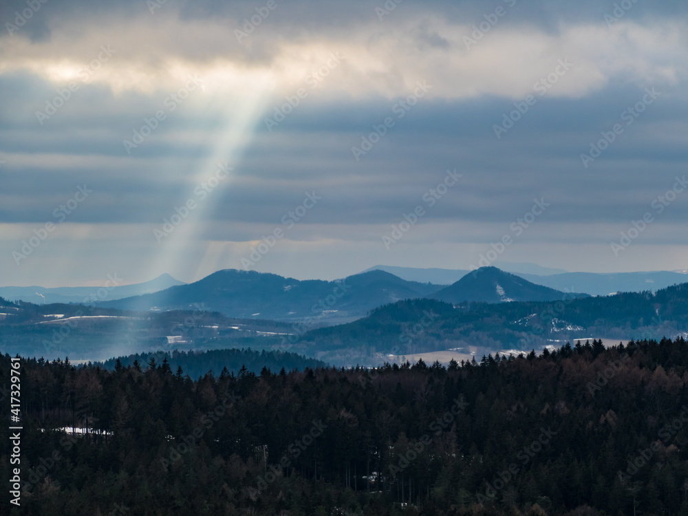 end of winter in the czech northern mountains