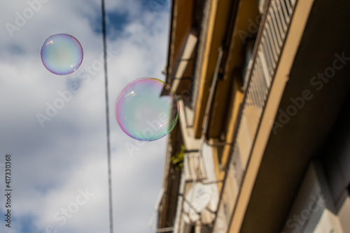Fototapeta Naklejka Na Ścianę i Meble -  Bubbles at the carnival parade