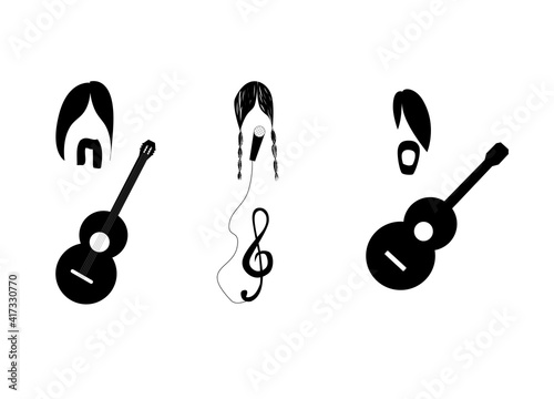 Abstrakte Darstellung einer Musikband (Vektor)
